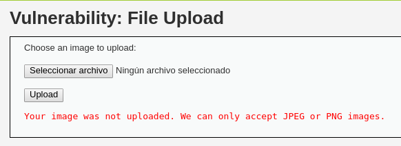 Error subida archivo Medio