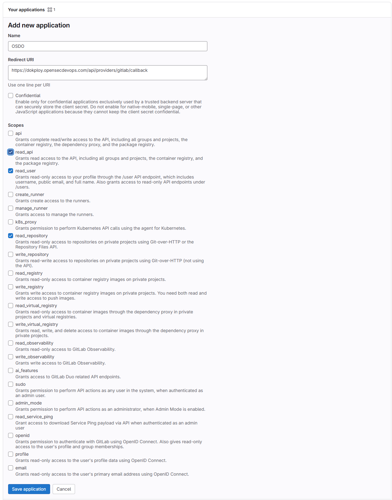 GitLab Application