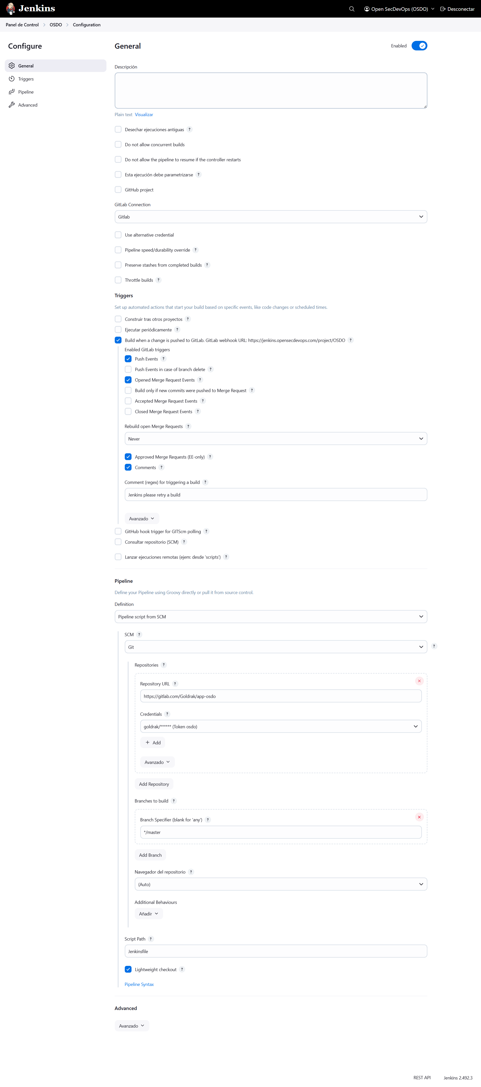 jenkins config project