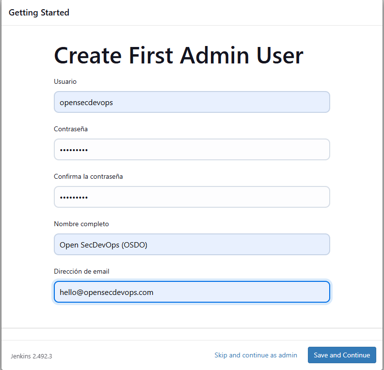 Jenkins create user