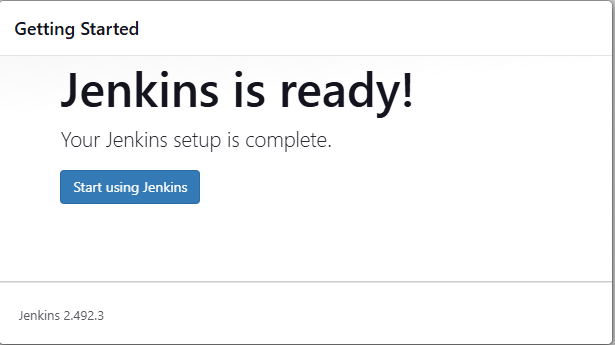 Jenkins Intall Finished
