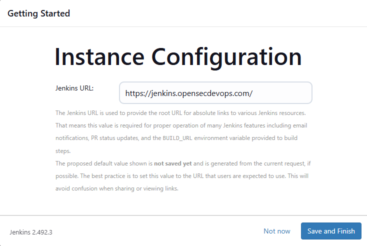 Jenkis config url