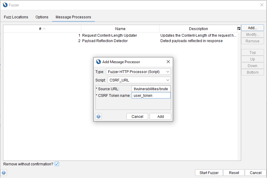 Configurar message processor